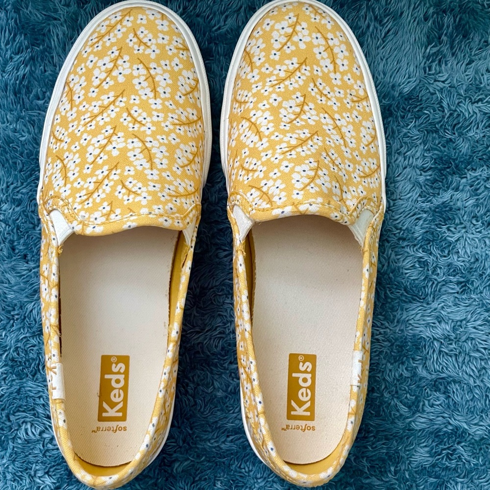 Keds Yellow Floral Double Decker slip on